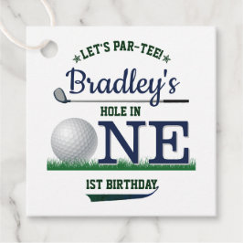 Golf PAR-T-SHIRT 1. Geburtstag Geschenkanhänger
