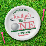 Golf PAR-T-SHIRT 1. Geburtstag Pappteller<br><div class="desc">Feiern Sie stilvoll mit diesen trendigen 1. Geburtstagszeitung-Tellern. Das Design ist leicht mit Ihrer eigenen Formulierung zu personalisieren und Ihre Familie und Freunde werden begeistert sein,  wenn sie diese fabelhaften Party-Teller sehen.</div>