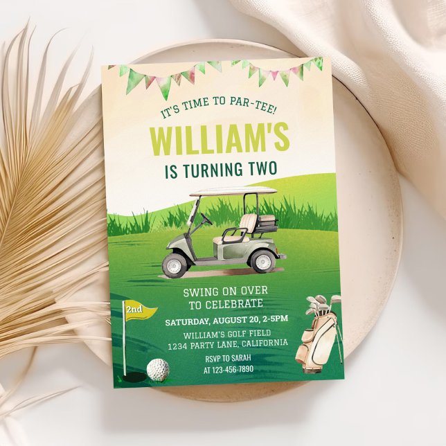 Golf PAR-T-SHIRT 2. Geburtstag Einladung (Von Creator hochgeladen)