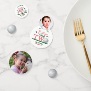 Golf PAR-T-SHIRT 2. Geburtstag Foto Konfetti