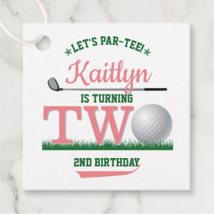 Golf PAR-T-SHIRT 2. Geburtstag Geschenkanhänger
