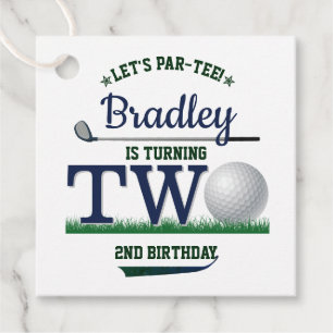 Golf PAR-T-SHIRT 2. Geburtstag Geschenkanhänger