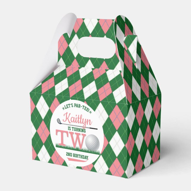 Golf PAR-T-SHIRT 2. Geburtstag Geschenkschachtel (Vorderseite)