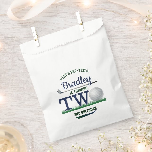 Golf PAR-T-SHIRT 2. Geburtstag Geschenktütchen (Ausgeschnitten)