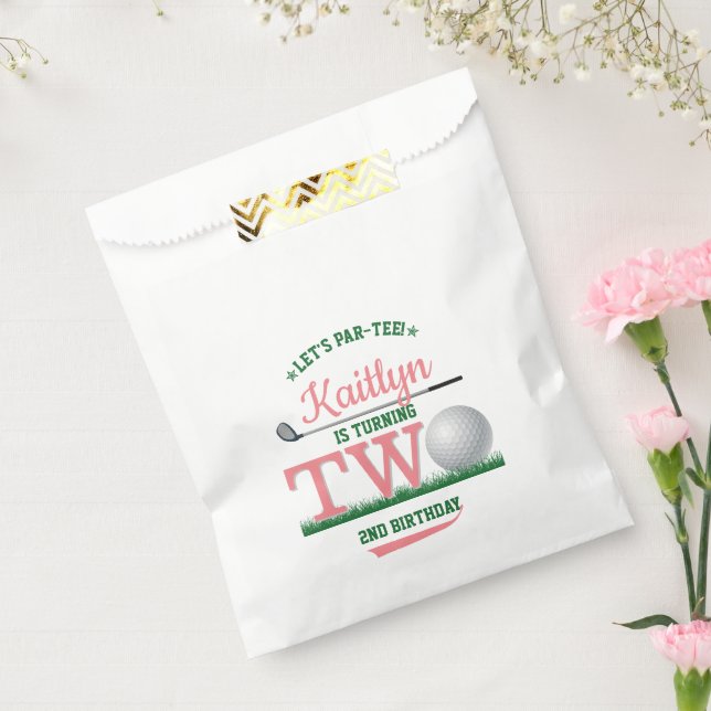 Golf PAR-T-SHIRT 2. Geburtstag Geschenktütchen (Versiegelt)