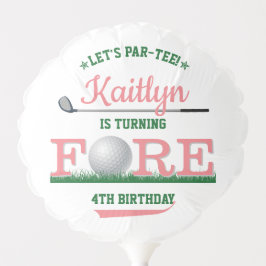 Golf PAR-T-SHIRT 4. Geburtstag Ballon