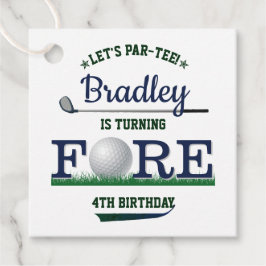 Golf PAR-T-SHIRT 4. Geburtstag Geschenkanhänger