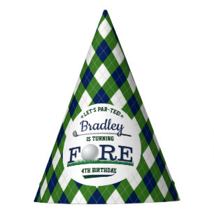 Golf PAR-T-SHIRT 4. Geburtstag Partyhütchen