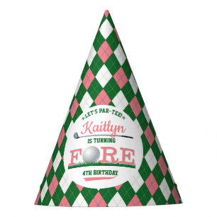 Golf PAR-T-SHIRT 4. Geburtstag Partyhütchen