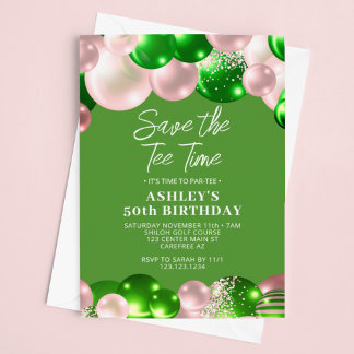Golf Par-T-Shirt 50. Geburtstag Save The Date
