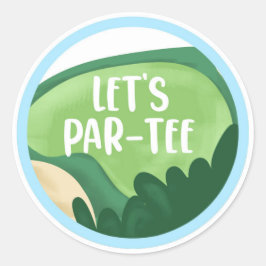 Golf Par-T-Shirt Cupcake Boy Geburtstagshole in ei Runder Aufkleber