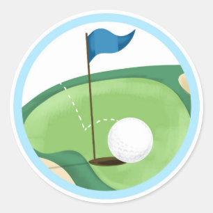 Golf Par-T-Shirt Cupcake Topper Boy Birthday Gefal Runder Aufkleber