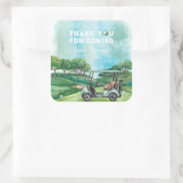Golf Par-T-Shirt | Geburtstag Vielen Dank Quadratischer Aufkleber
