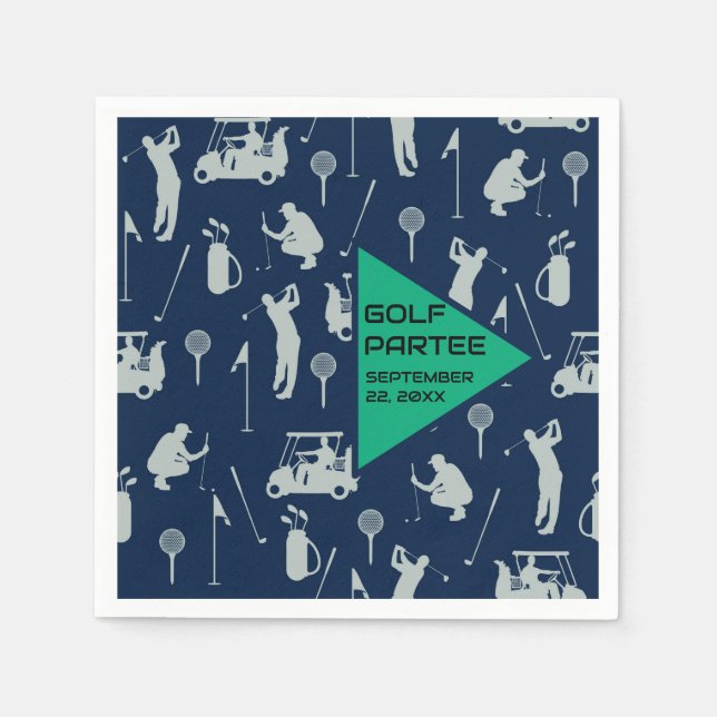 Golf Par-T-Shirt Papier Napkins Serviette (Vorderseite)