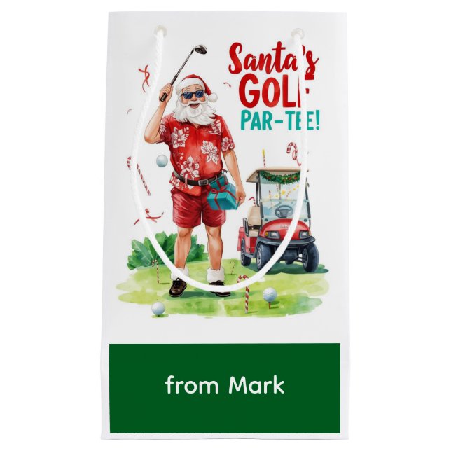 Golf Par-Tee Christmas Party with Santa Claus  Kleine Geschenktüte (Vorderseite)