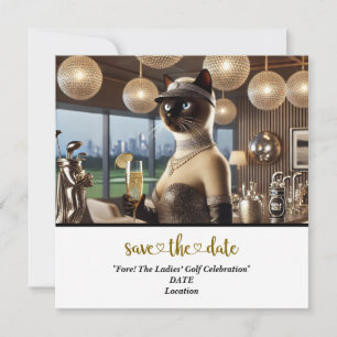 Golf Par tee Golfer Party Save the Date