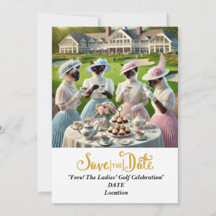 Golf Par tee Golfer Party Save the Date Einladung