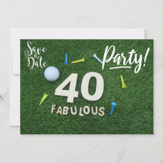 Golf Par Tee Party 40. Geburtstag zum Golfer Einladung