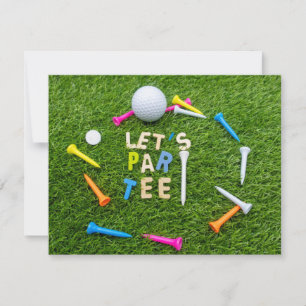 Golf Par Tee Party Einladung mit Golfball