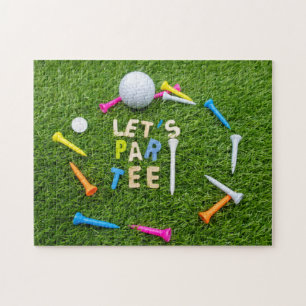 Golf Par Tee Party mit Golfball bunten T-Shirts Puzzle