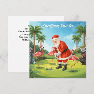 Golf Par-Tee-Party Weihnachtsmann Weihnachten Flam Save The Date