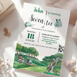 Golf Party 70. Geburtstag Sechzig Einladung