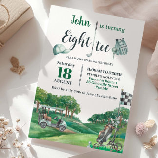 Golf Party 80. Geburtstag Wende Achtzig Einladung