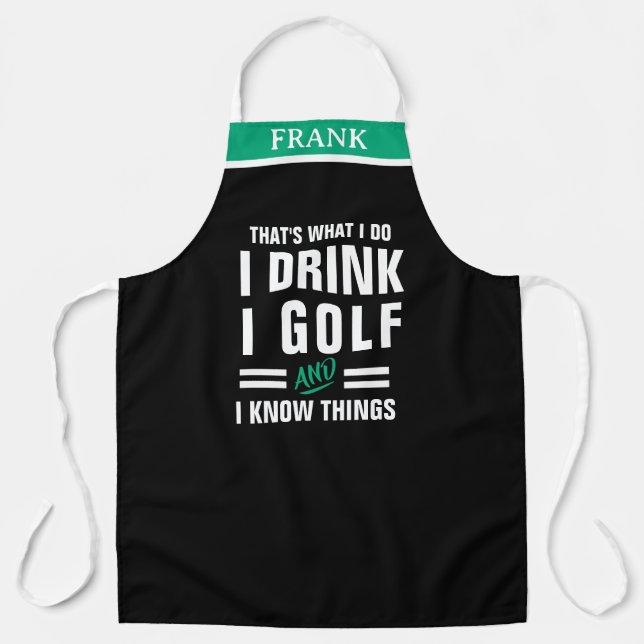 Golf Party Alcohol Lover - Christmas Gift Schürze (Vorderseite)