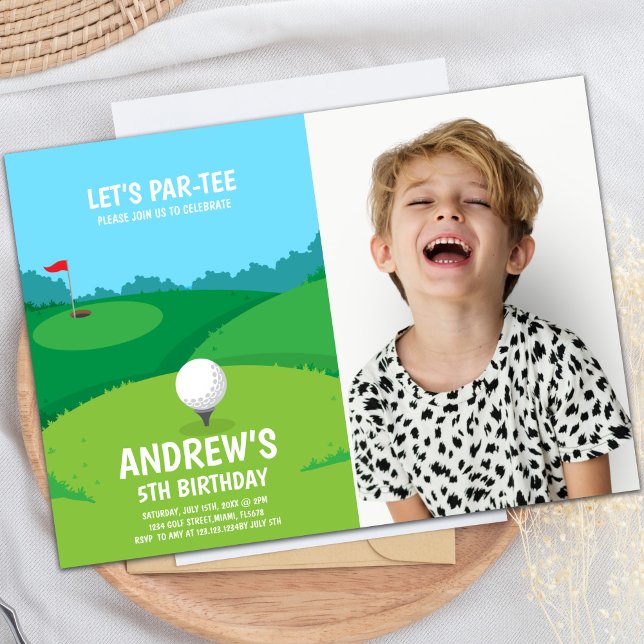 Golf-Party Einladungen mit Foto (Golf Party Invitations with photo)