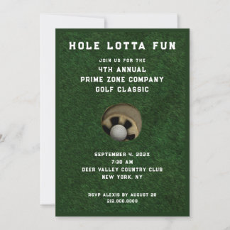 Golf Party Event Einladung