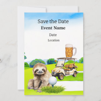 Golf Party Geburtstag Save the Date für Golfer Einladung