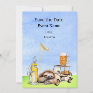 Golf Party Geburtstag Save the Date für Golfer Einladung