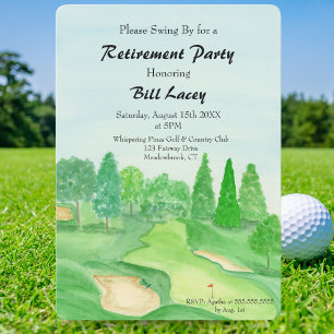 Golf Party Golf Club Golfplatz Einladung