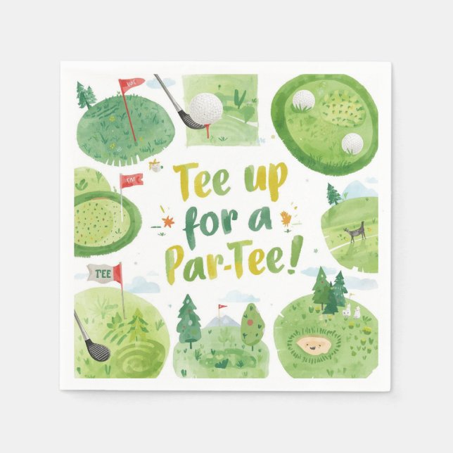 Golf Party lustiges Sprichwort Serviette (Vorderseite)