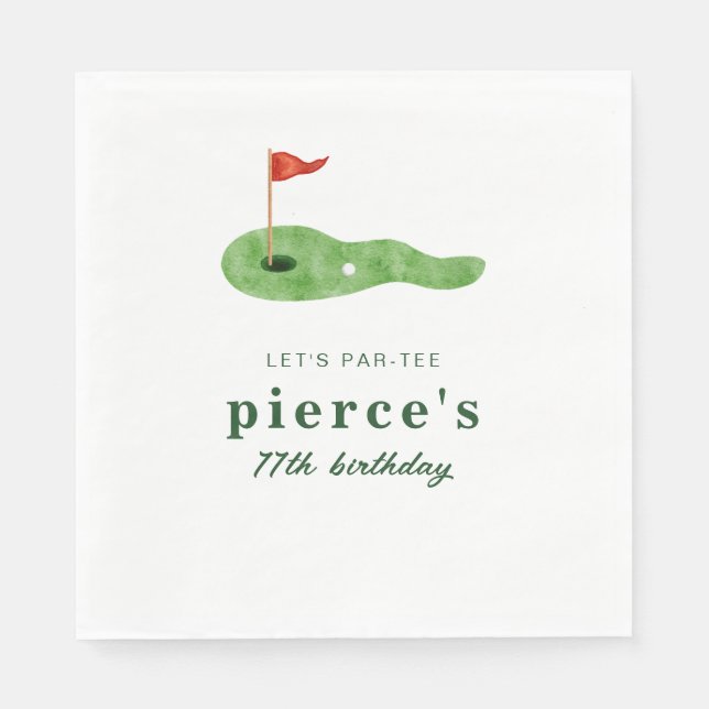 Golf Party Napkins Serviette (Vorderseite)