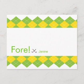 Golf Party Raute Preppy Einladung