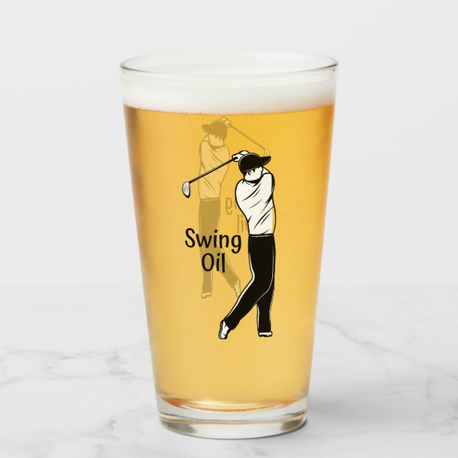 Golf Party Swing Oil Beer Glas (Vorne (Gefüllt))