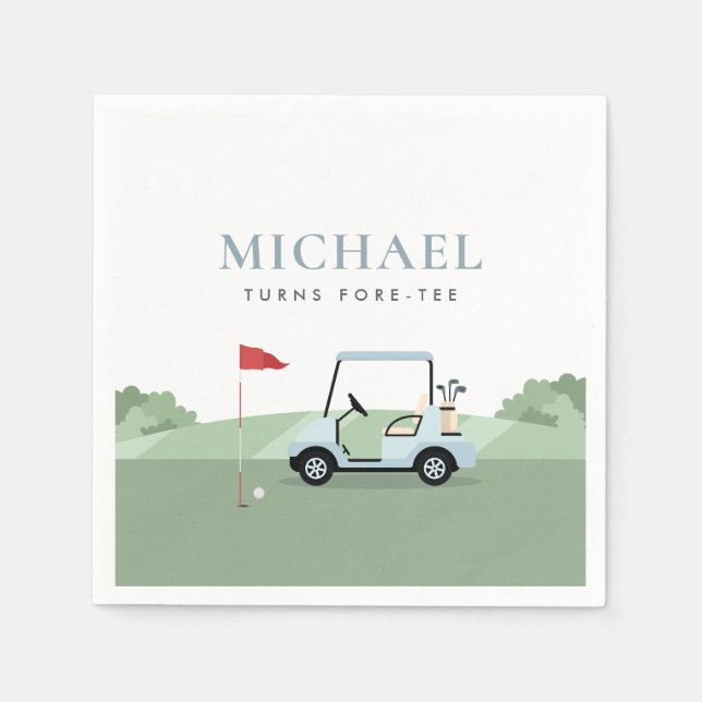 Golf-Partynapkins Serviette (Vorderseite)