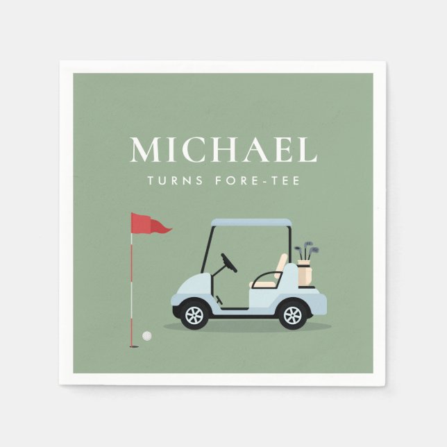 Golf-Partynapkins Serviette (Vorderseite)