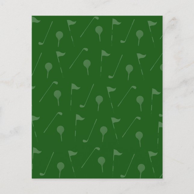 Golf Pattern Scrapbook Paper - Green Golf Pattern (Vorderseite)