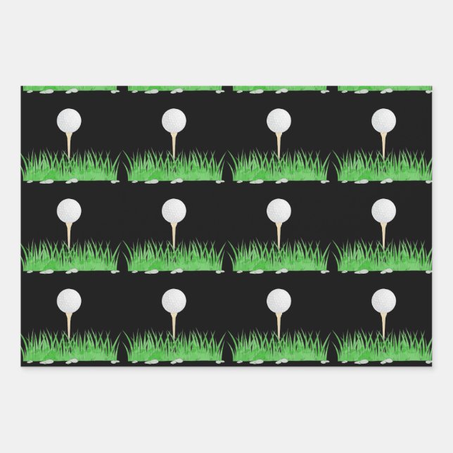 Golf Patternpapier Geschenkpapier Set (Vorderseite 3)
