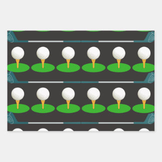 Golf Patternpapier Geschenkpapier Set