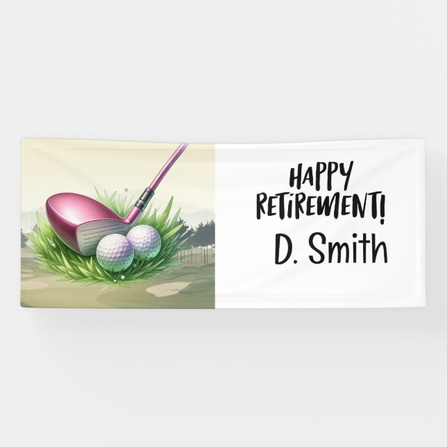 Golf-Pension mit Golfplatz-Hintergrund Banner (Horizontal)