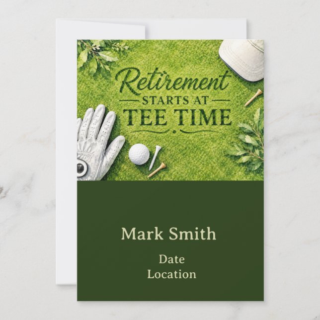 GOLF PENSIONSPARTEI auf dem Grün Einladung (Vorderseite)