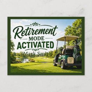GOLF PENSIONSPARTY auf dem Grün Postkarte