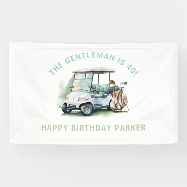 Golf Personalisiert Adult Geburtstagsparty Banner (Horizontal)