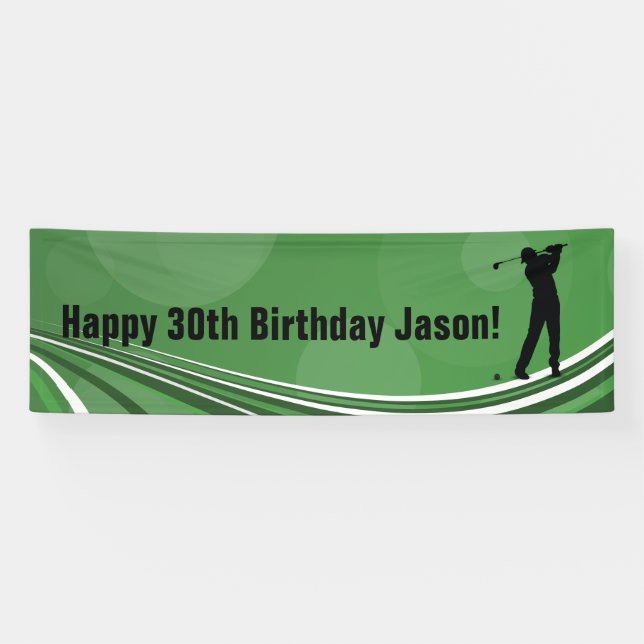 Golf Personalisiert Birthday Banner (Horizontal)