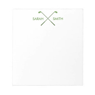 Golf Personalisiert Individuelle Name Green Notepa Notizblock
