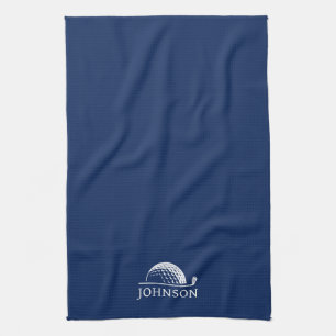 Golf Personalisiert Name Navy Blue Geschirrtuch