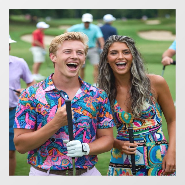 Golf Photo Customize Personalize Fensteraufkleber (Blatt)